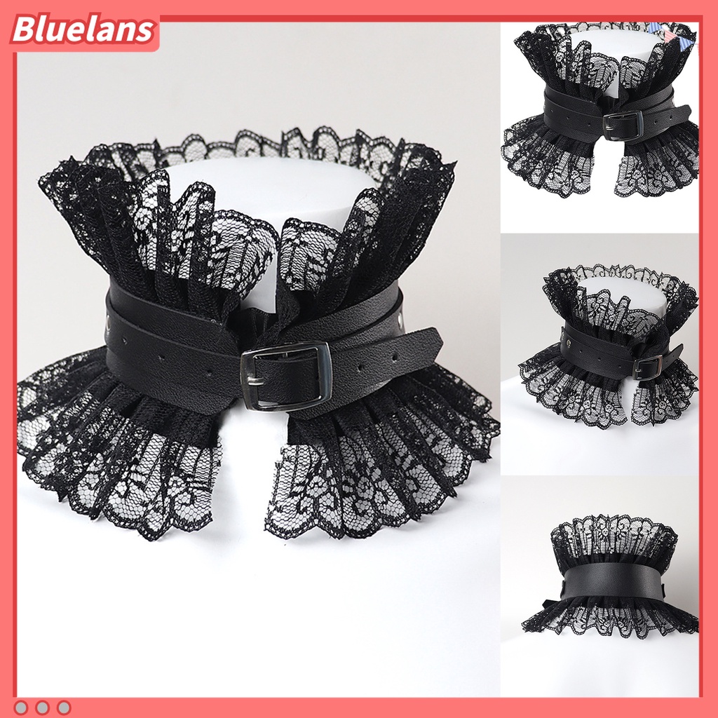 Bluelans Kalung Choker Bahan Lace Gaya Gothic Untuk Kostum Cosplay