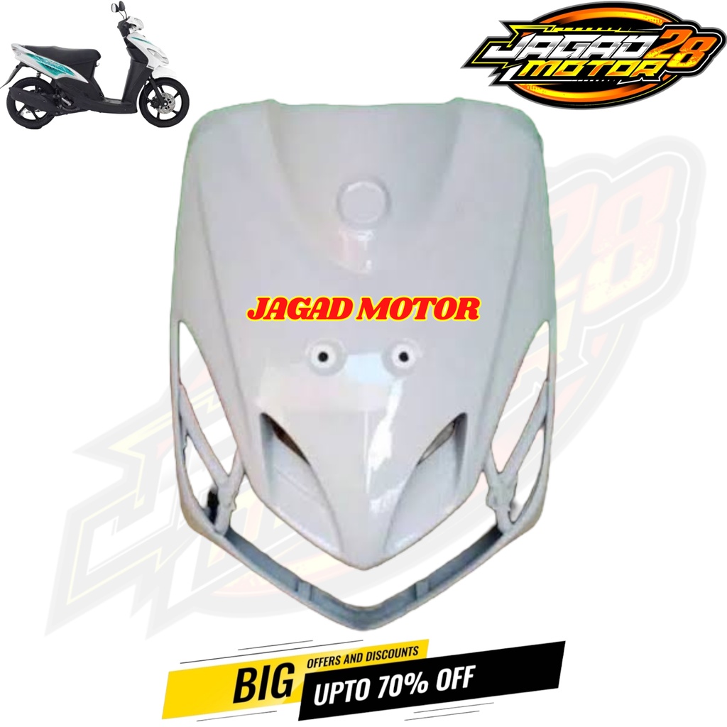 Tameng Depan Yamaha Mio Smile Putih / Dasi Depan Yamaha Mio Smile Putih / Cover Depan Yamaha Mio Smile Putih / Panel Tameng Dasi Dada Depan Yamaha Mio New Smile Putih