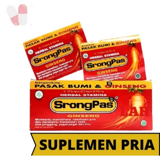 StrongPAS Ginseng Herbal Stamina Strip(ISI 2 KAPSUL) ORIGINAL-BPOM