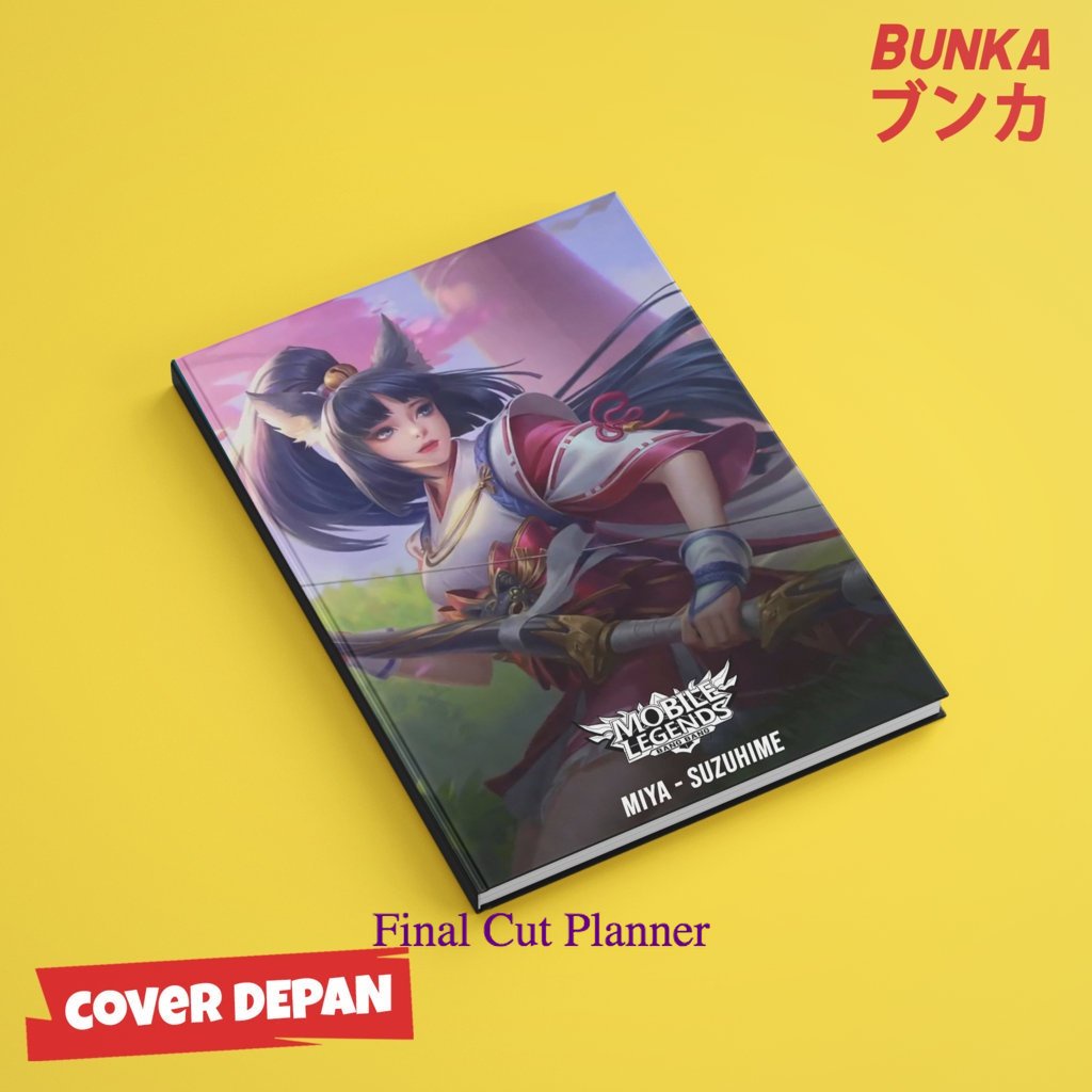 

buku tulis polos/bergaris Mobile legends Miya Suzihime Hardocover A5 Buku tulis catatan Notes Agenda planner Jurnal