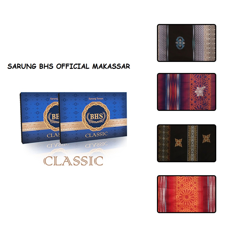Sarung BHS Classic Gold Jacquard Motif &amp; Warna Mix