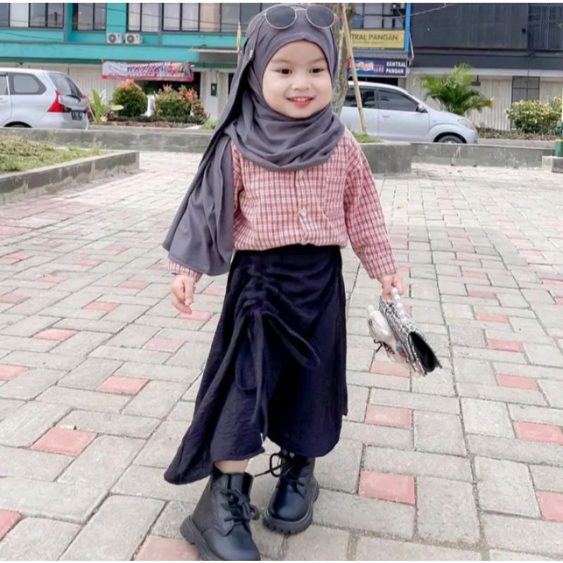 ROK SERUT CRINCLE AIRFLOW ANAK M 1-3 TAHUN ROK KERUT Panjang Anak Perempuan rok anak crinkle