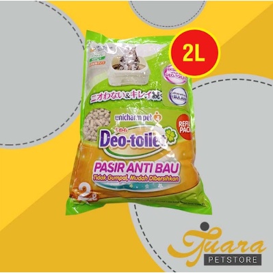 Pasir Kucing Cat Litter Unicharm Deo Toilet Anti bau 2 Litter