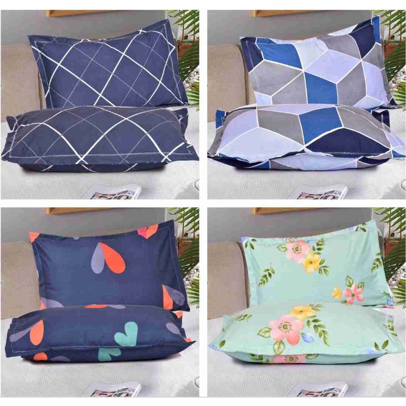 Sarung Bantal Dan Guling Polos Embos Transparan Warna Senada Transparant asem nyaman Motif bunga karakter Pillow cover sheet