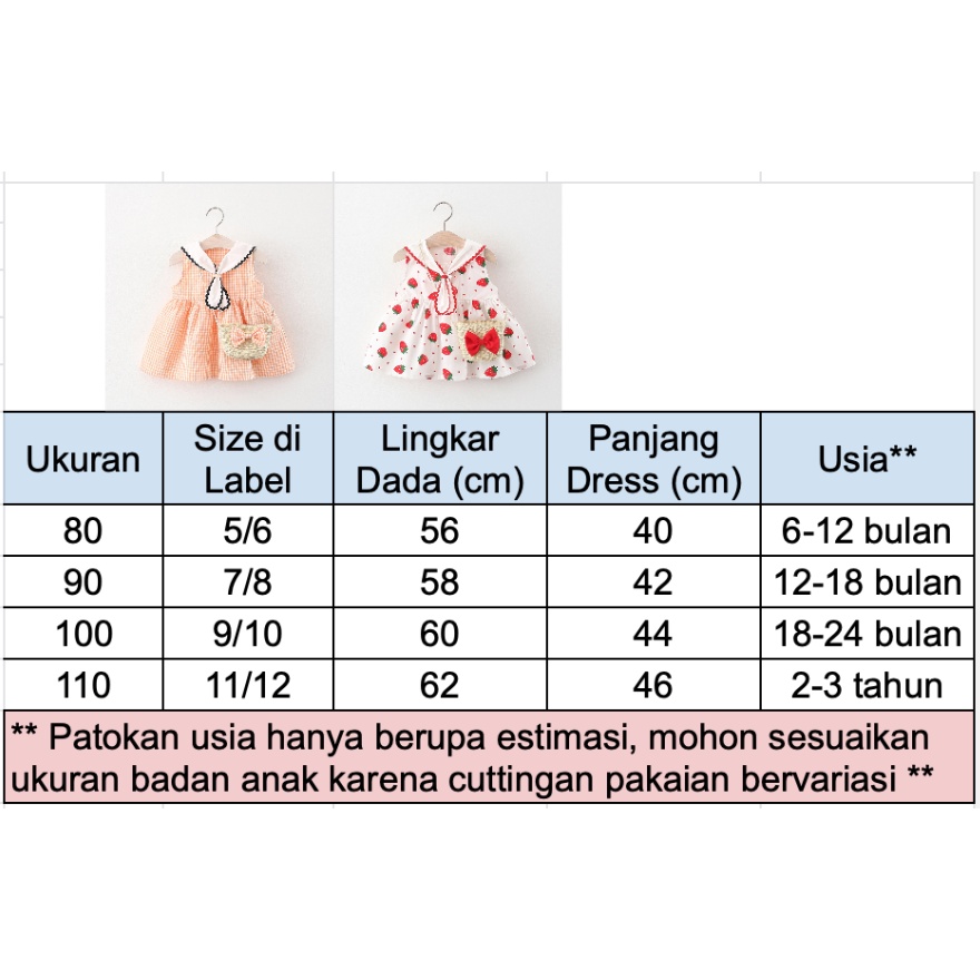 [eleypan.kids] Dress Anak IMPORT BONUS TAS Bunga Matahari Kelinci Sunflower Polkadot Terusan Impor