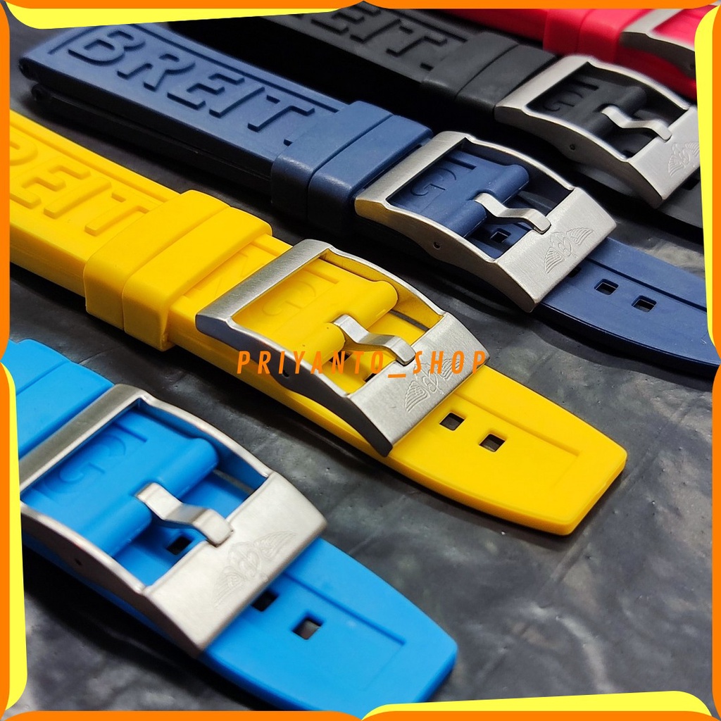 Tali Karet Jam Tangan Breitling 1884 22mm 24mm Rubber Silicone