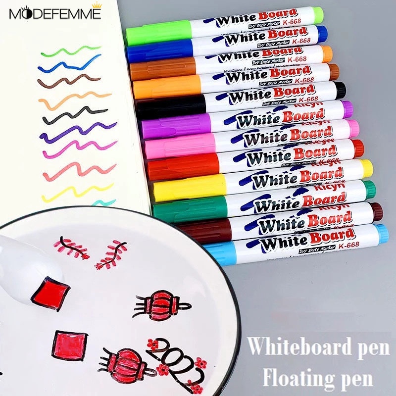 8 / 12 Warna Spidol Whiteboard Handmade DIY Untuk Anak