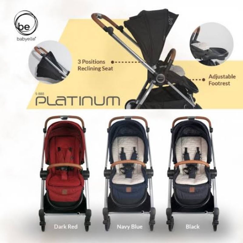 Babyelle Baby Stroller Platinum S 888 / Stroller Anak / Kursi Dorong