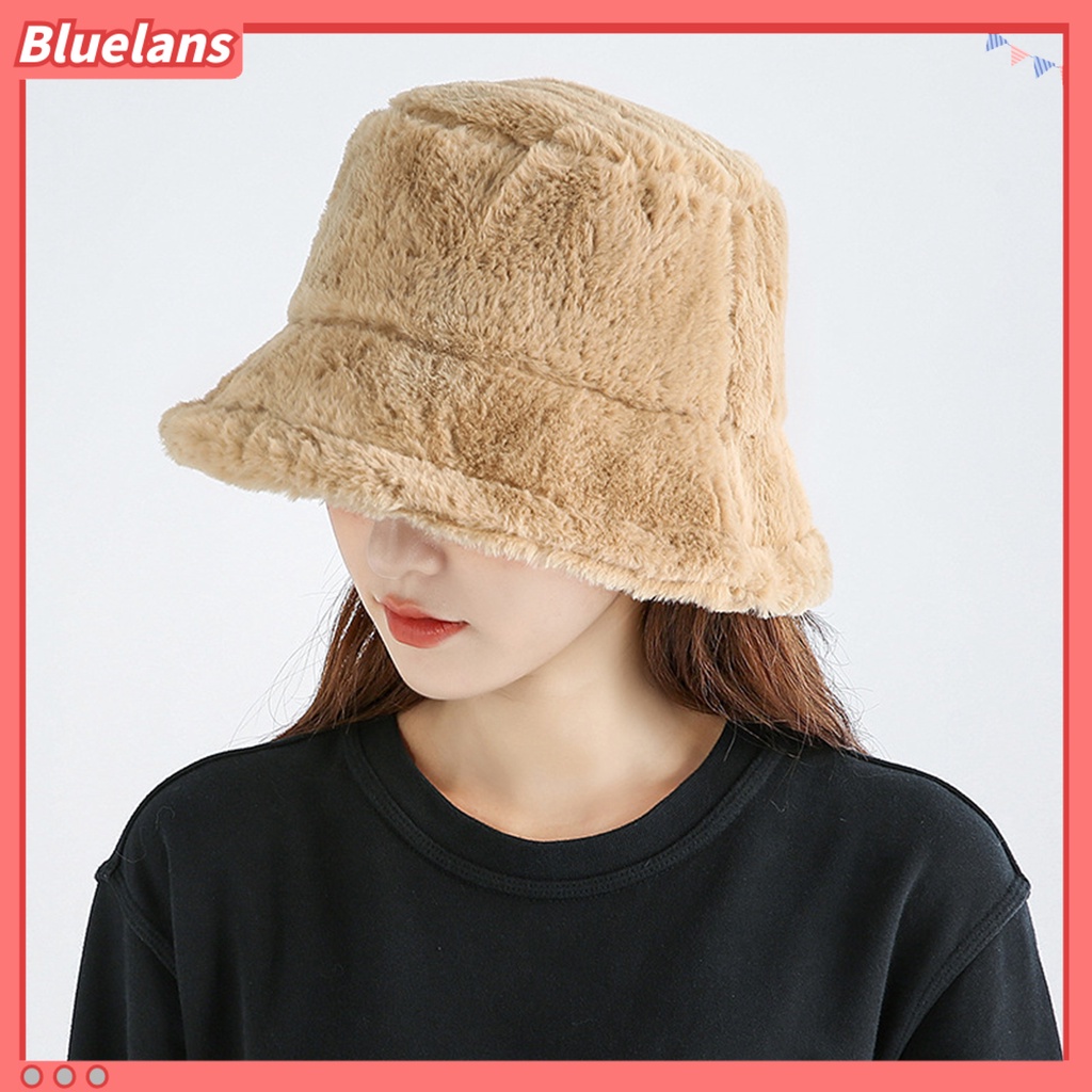 Bluelans Topi Nelayan Model Lipat Dapat Disesuaikan Bahan Plush Breathable Untuk Unisex