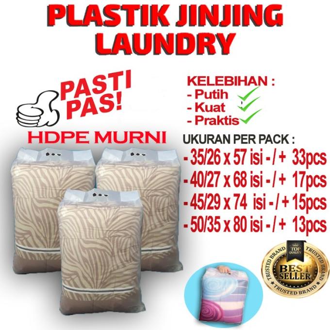 

Plastik Laundry | Plastik Jinjing 3 jari | Uk: 35 40 45 50