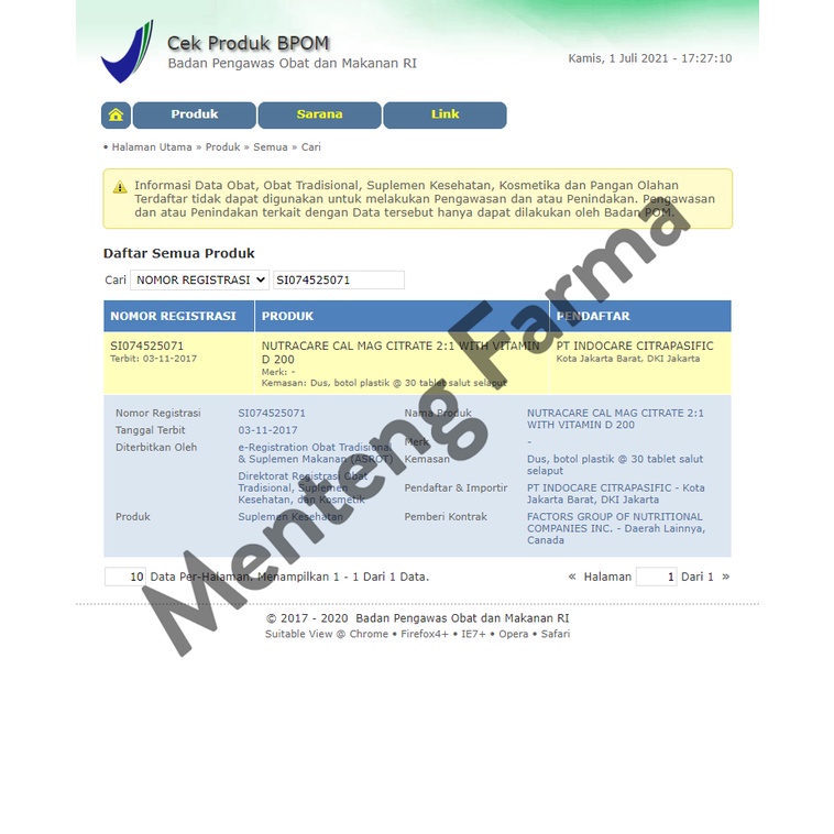 Nutracare Cal Mag Citrate - Suplemen Kalsium Magnesium Untuk Kesehatan Tulang