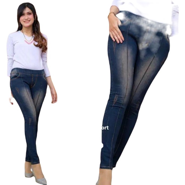 Celana Wanita Seon Jeans Skinny Jegging Murah