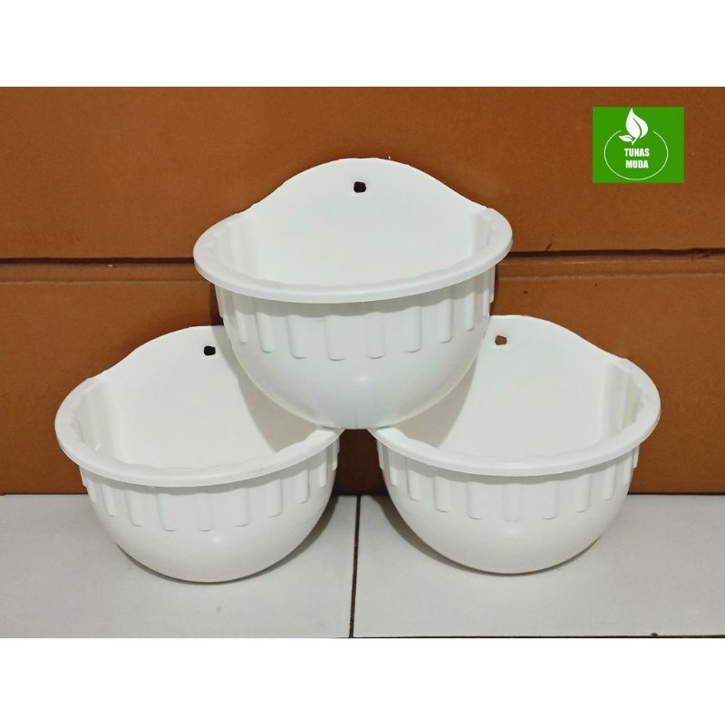 [ ⭐FREE ONGKIR⭐ ] Pot putih tebal  tempel dinding tembok berkualitas DX