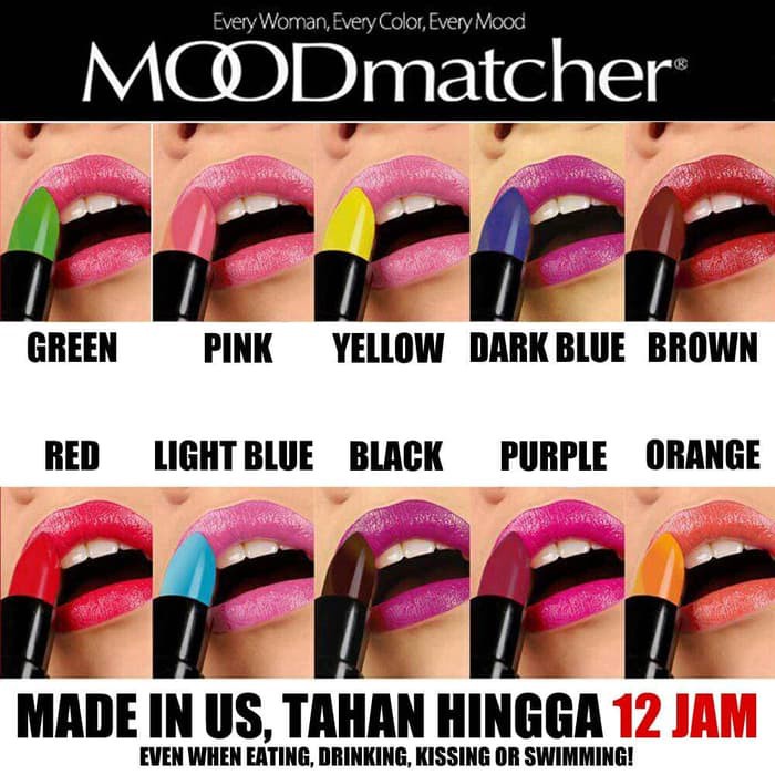 MOODMATCHER Lipstick Original - Color Changing Lipstick Tahan Lama - Lipstick Aloe Vera &amp; Vit E