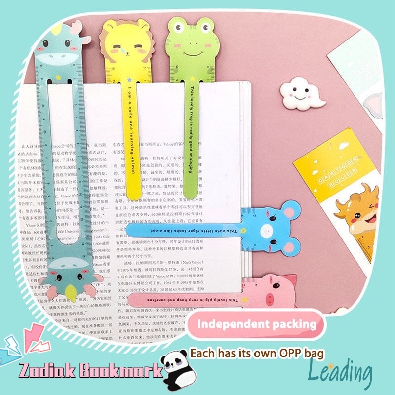 

Penggaris Kreatif 15cm Penggaris Lembut Lucu Kartun Zodiak Bookmark Alat Tulis-Le