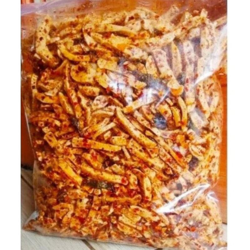 Basreng daun jeruk pedas 250 gram Basreng stik bumbu basah daun jeruk
