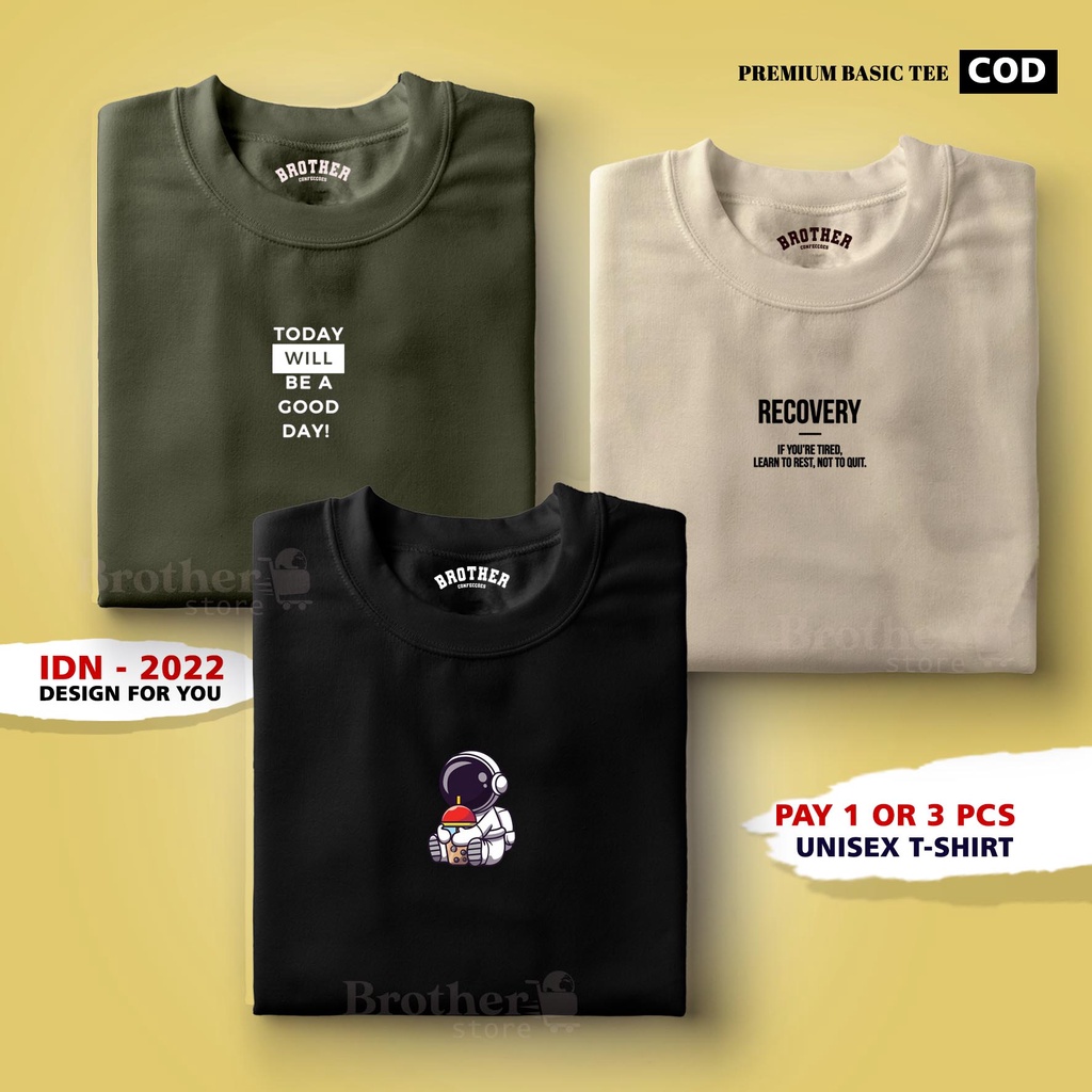 BUY 1 OR 3 PCS ( PROMO COD ) BROTHER STORE / Kaos Distro100% Catoon Combed 24s Tebal / ArticelCBEA