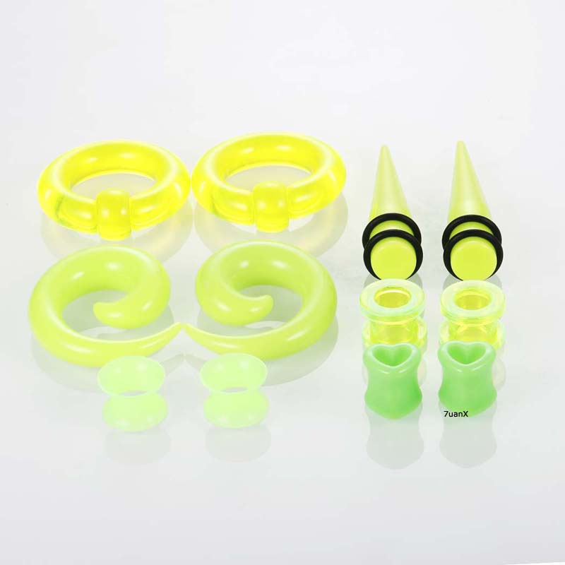 12 Pcs / Lot Anting Plug Tunnel Untuk Unisex