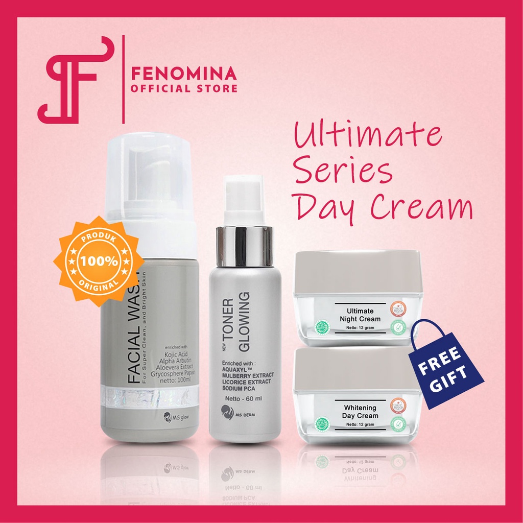 Ms Glow Ultimate (Day Cream) Paket & Set Kecantikan Untuk Flek Hitam Dan Penuaan Dini