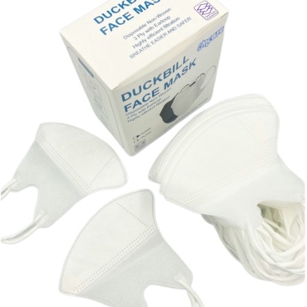 MASKER DUCKBILL GARIS PUTIH HITAM ISI 50PCS [SWEETSPACE]