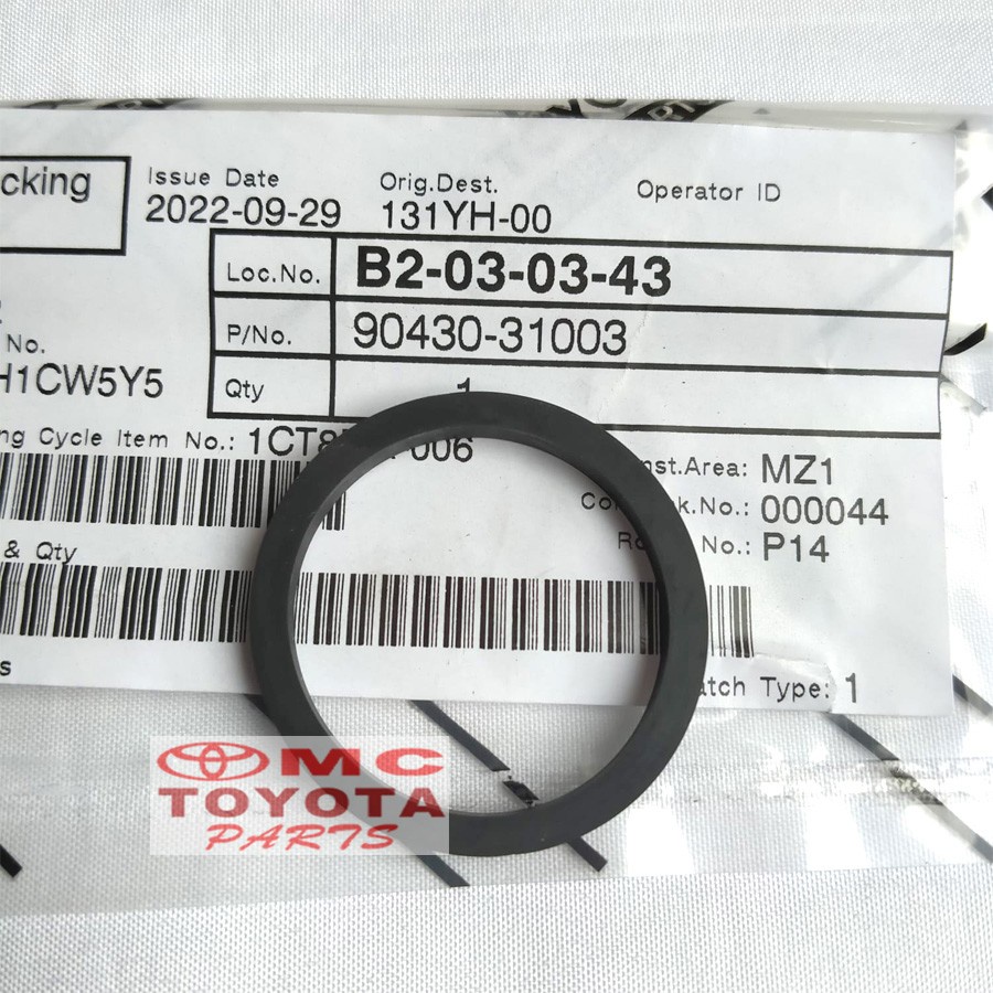 Gasket Oring Seal Busi Crown Kijang 5K 7K 90430-31003