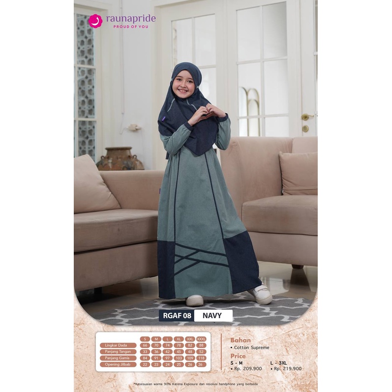 Rauna Sarimbit Keluarga Lebaran/ SR-08 Navy/ Fashion Muslim