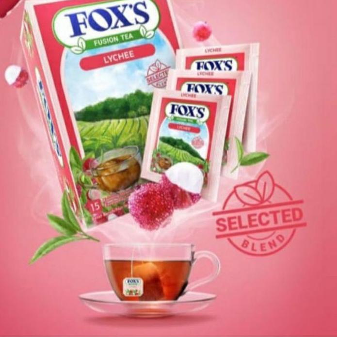 

BISA ✨COD✨ FOX'S Fusion Tea Lychee isi 15 amplop gas !!