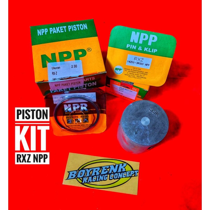 PISTON KIT SET RXZ KODE 55K OVZ 150 s/d 200 NPP-BOYRENK RACING