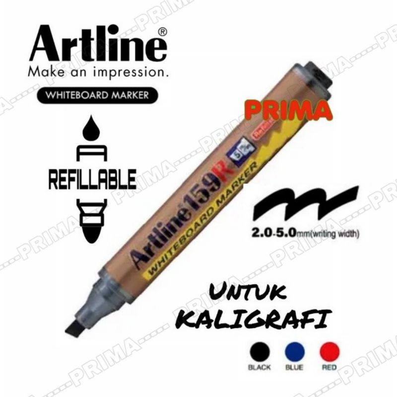 SPIDOL KALIGRAFI ARTLINE UNTUK WHITEBOARD (REFILLABLE) BISA DIISI ULANG (ARABIC / CHINESE)