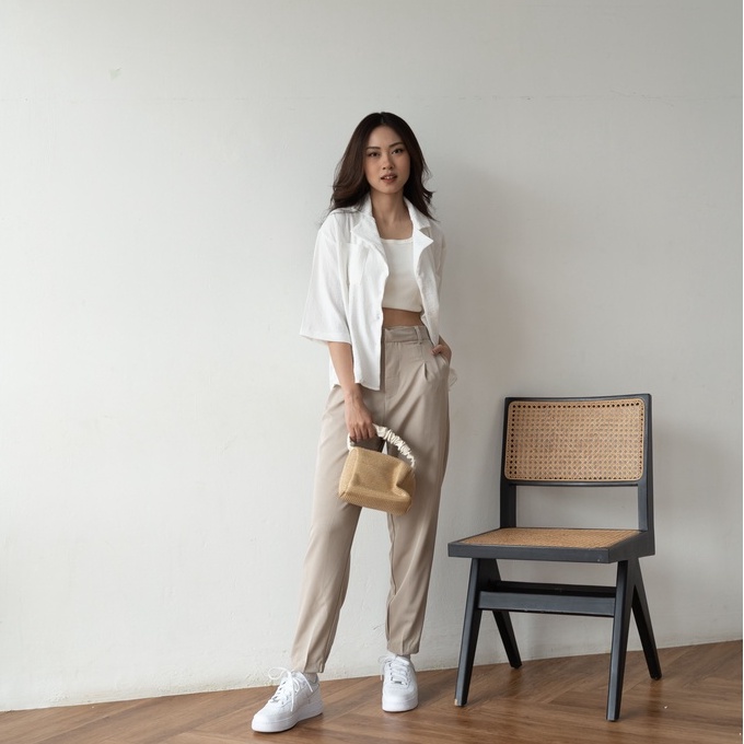 Sally Top - Top Kasual - Office Shirt - Atasan Wanita Korea