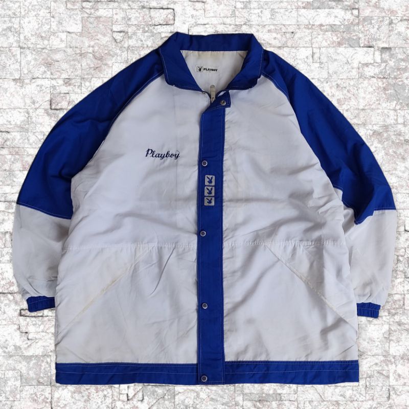 Jaket Vintage Playboy  Colourblock Size XXL Fit 3XL Second Original