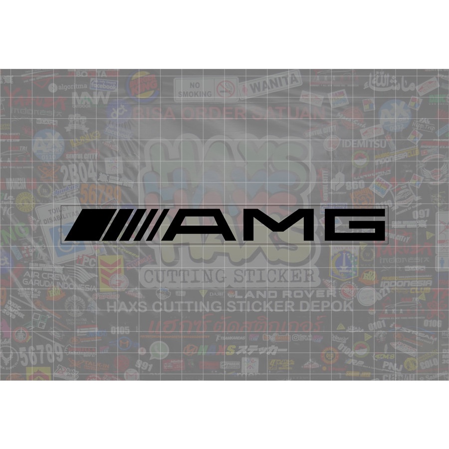 Cutting Sticker AMG Ukuran 15 Cm Untuk Motor Mobil