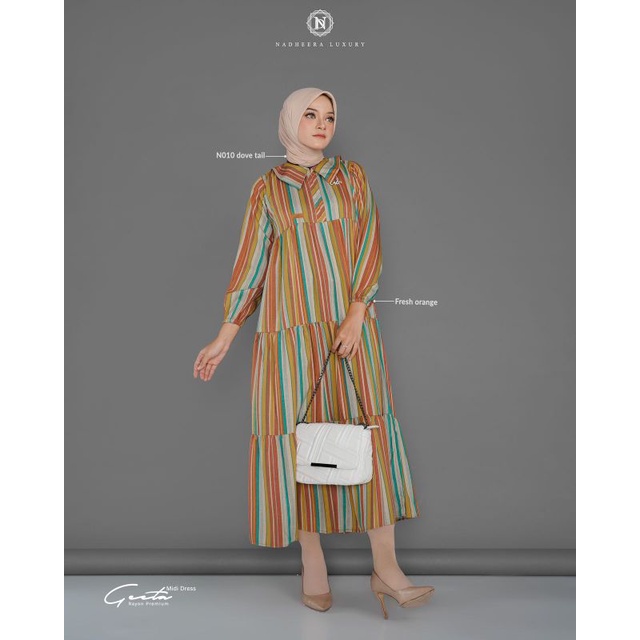 Geeta Midi Dress Gamis Nadheera Luxury