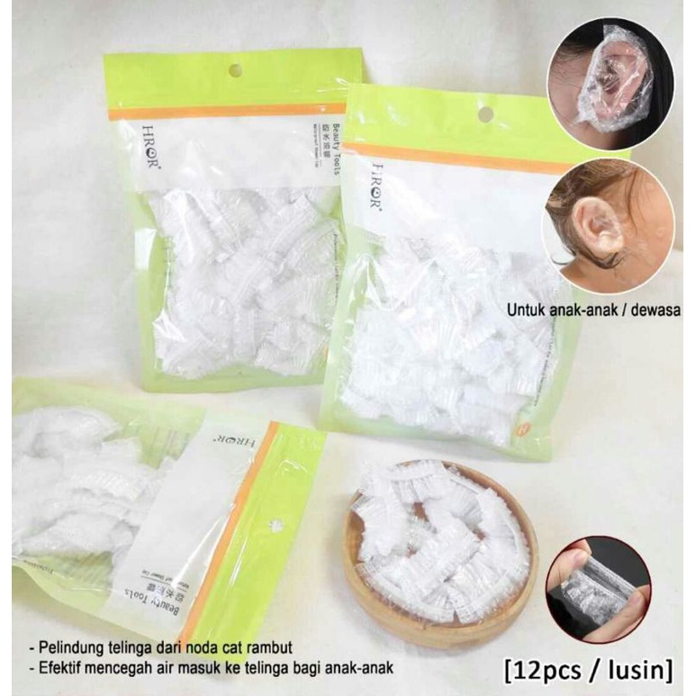 20pcs Penutup Telinga Plastik|Pelindung Cat Semir|Penutup Telinga Mandi