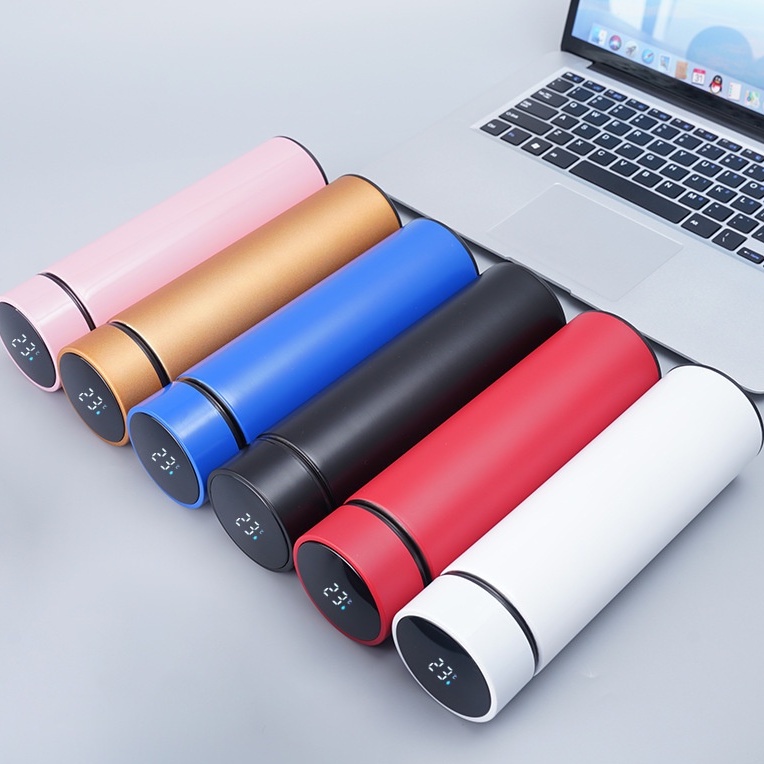 Tumbler CUSTOM LED Suhu 500ml / Termos Tumbler LED Suhu / Termos Stainless Steel / Bisa Custom Nama 