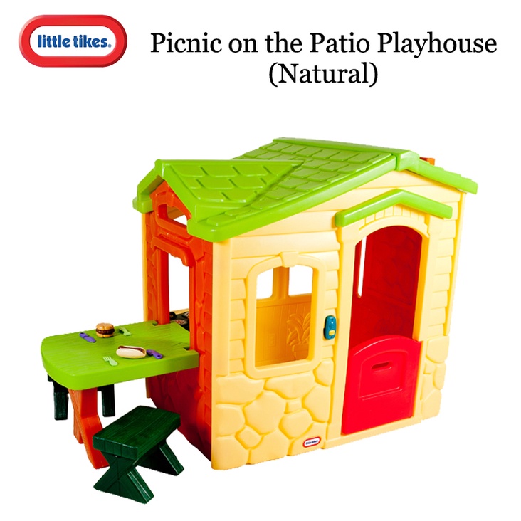 Jual Little Tikes Picnic on the Patio Playhouse Natural Shopee