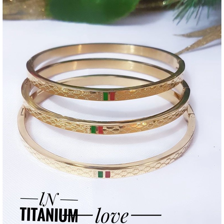 Gelang Titanium Isi 3 Awet Anti Karat 2510a