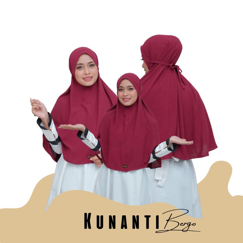 bergo kunanti jilbab daily bahan cringkle