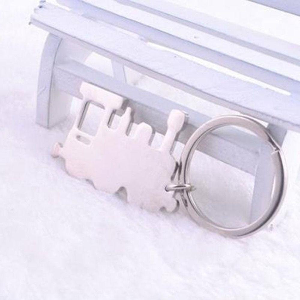 Needway Gantungan Kunci Lokomotif Metal Silver Keyring Fob Otomotif Punk
