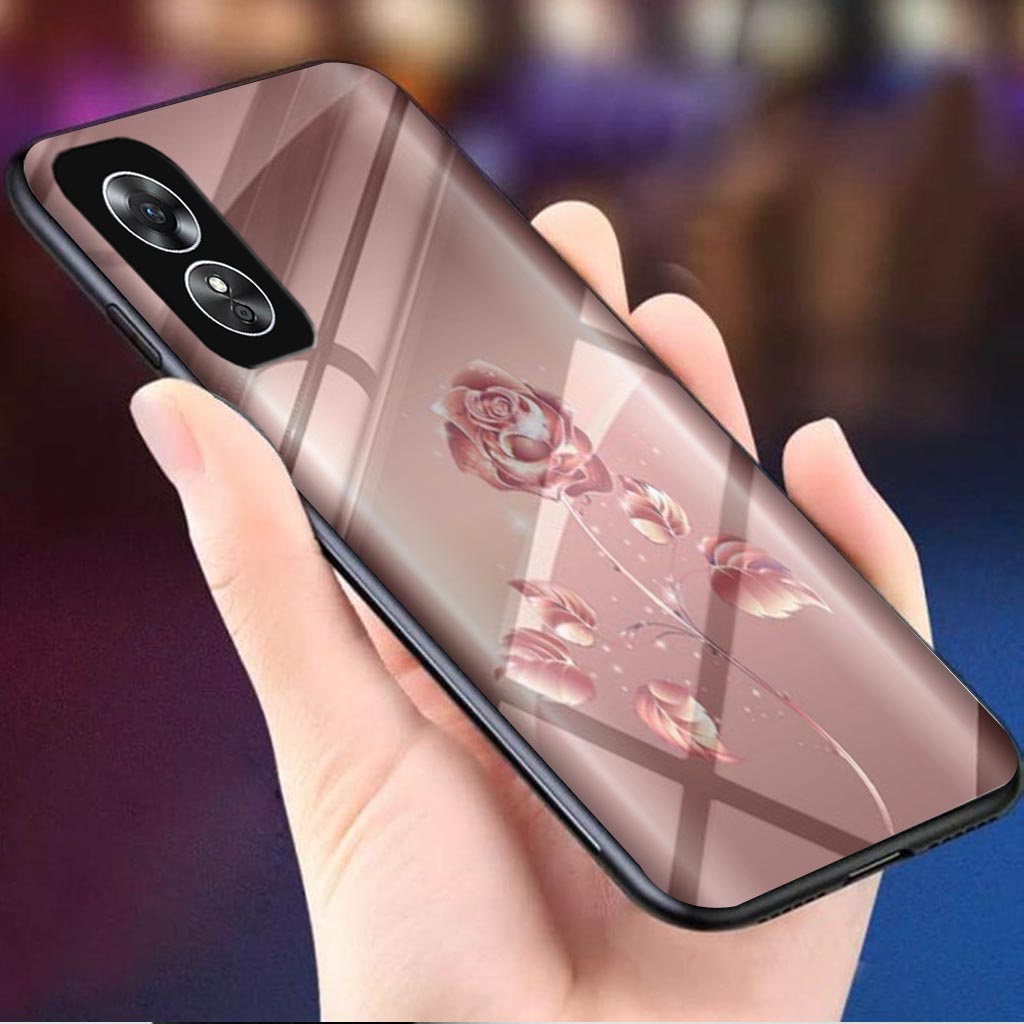 (GC 42) Softcase Kaca Oppo A17 A17K - Kesing Oppo A17 A17K - Case Kaca Kilau Oppo A17 A17K - Case Op