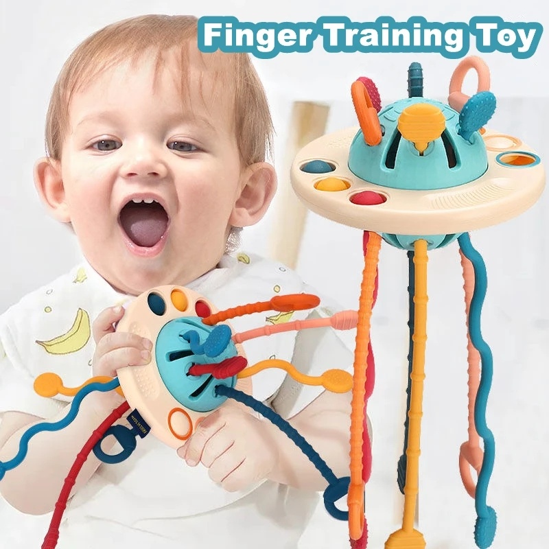 Set Mainan Edukasi Dini Bayi / Anak Model Puzzle Gurita Bahan Silikon Kualitas Tinggi