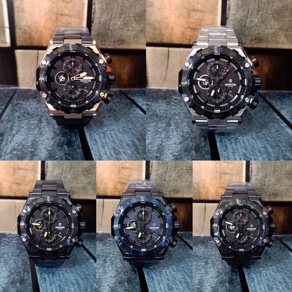 Jam Sport Pria Expedition E6797 E 6797 Chronograph Original Garansi Resmi