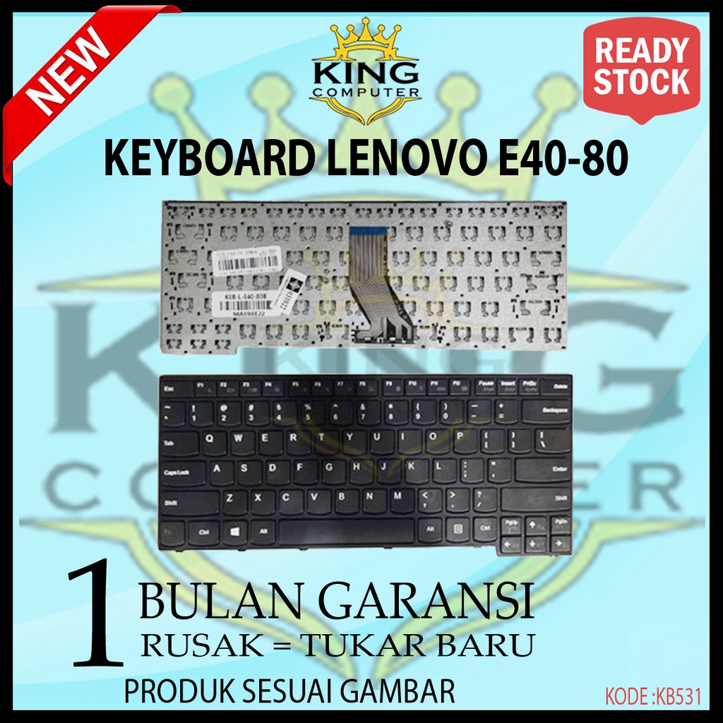 Keyboard Lenovo Ideapad E40-70 E40-30 E40-45 E40-80 E40-81 E41-70 Hitam