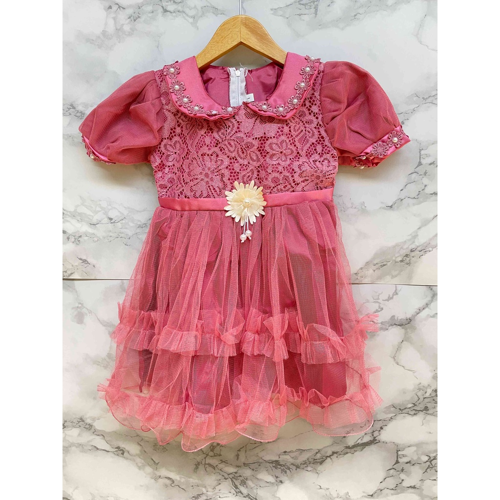 Dress Brokat Anak Perempuan Brocade corneli mix tutu Aurora 004