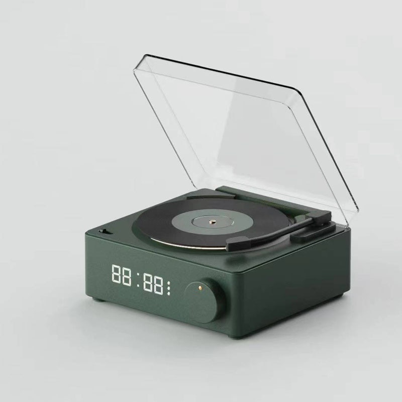 X11 jam alarm speaker multi-fungsi atom vinyl bluetooth speaker ponsel komputer desktop audio kecil