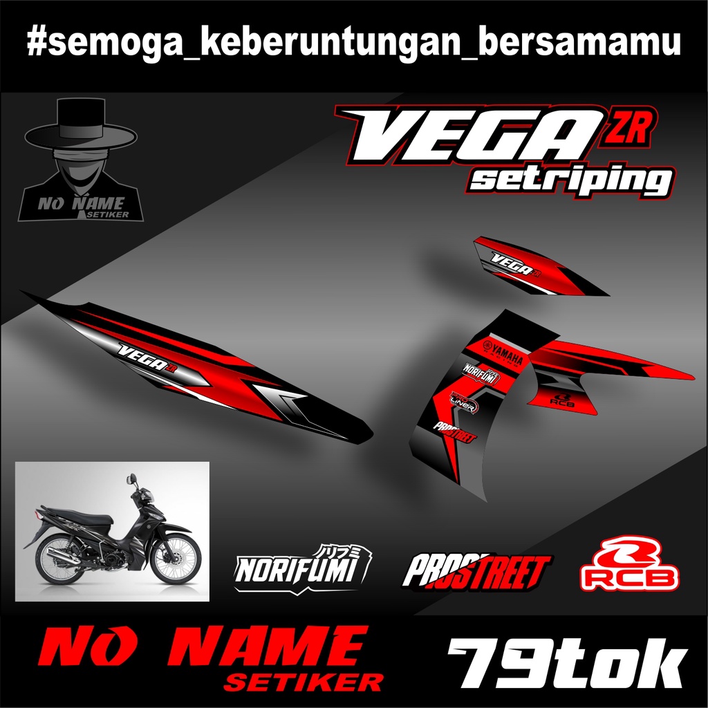 Stiker Striping Vega ZR List Variasi (79tok) -decal Stiker setriping Variasi List Motor
