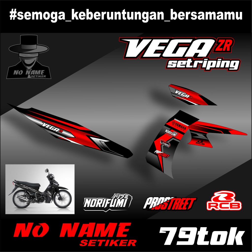 Stiker Striping Vega ZR List Variasi (79tok) -decal Stiker setriping Variasi List Motor