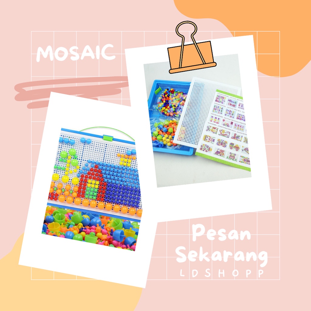 LDS Mosaic 3D 296 Pcs Jamur Colourful Edukasi Puzzle Jamur Creative Anak Kreatif