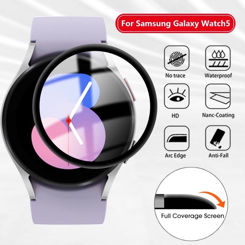 Pelindung Layar 3D Transparan Anti Air Ukuran 40mm 44mm Untuk Samsung Galaxy Watch 5