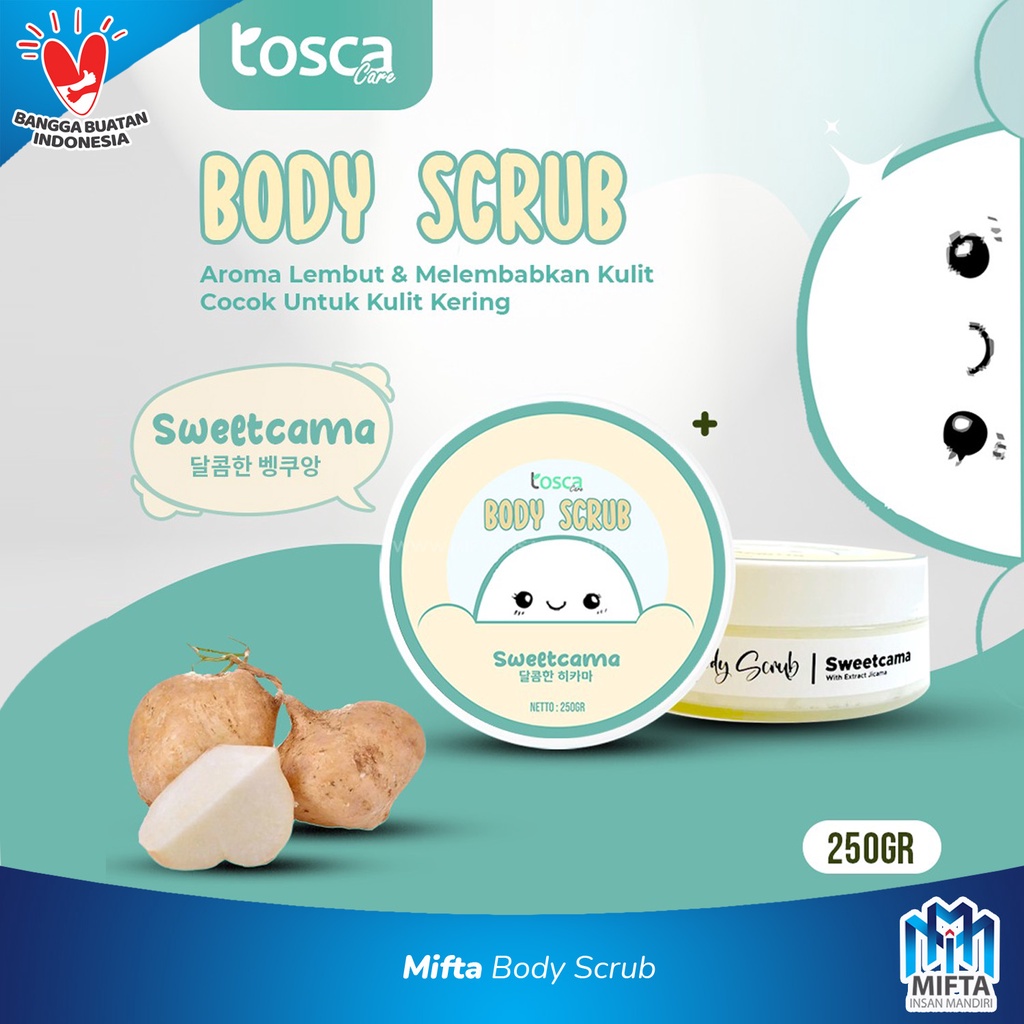 BODY SCRUB TOSCA LULUR / LULUR PELEMBUT DAN MENGHALUSKAN TUBUH